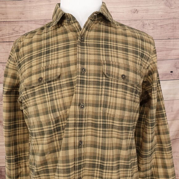 CABELA'S POLYESTER BLEND LONG SLEEVE FLANNEL BUTTON DOWN SHIRT MENS SIZE M - Picture 1 of 7